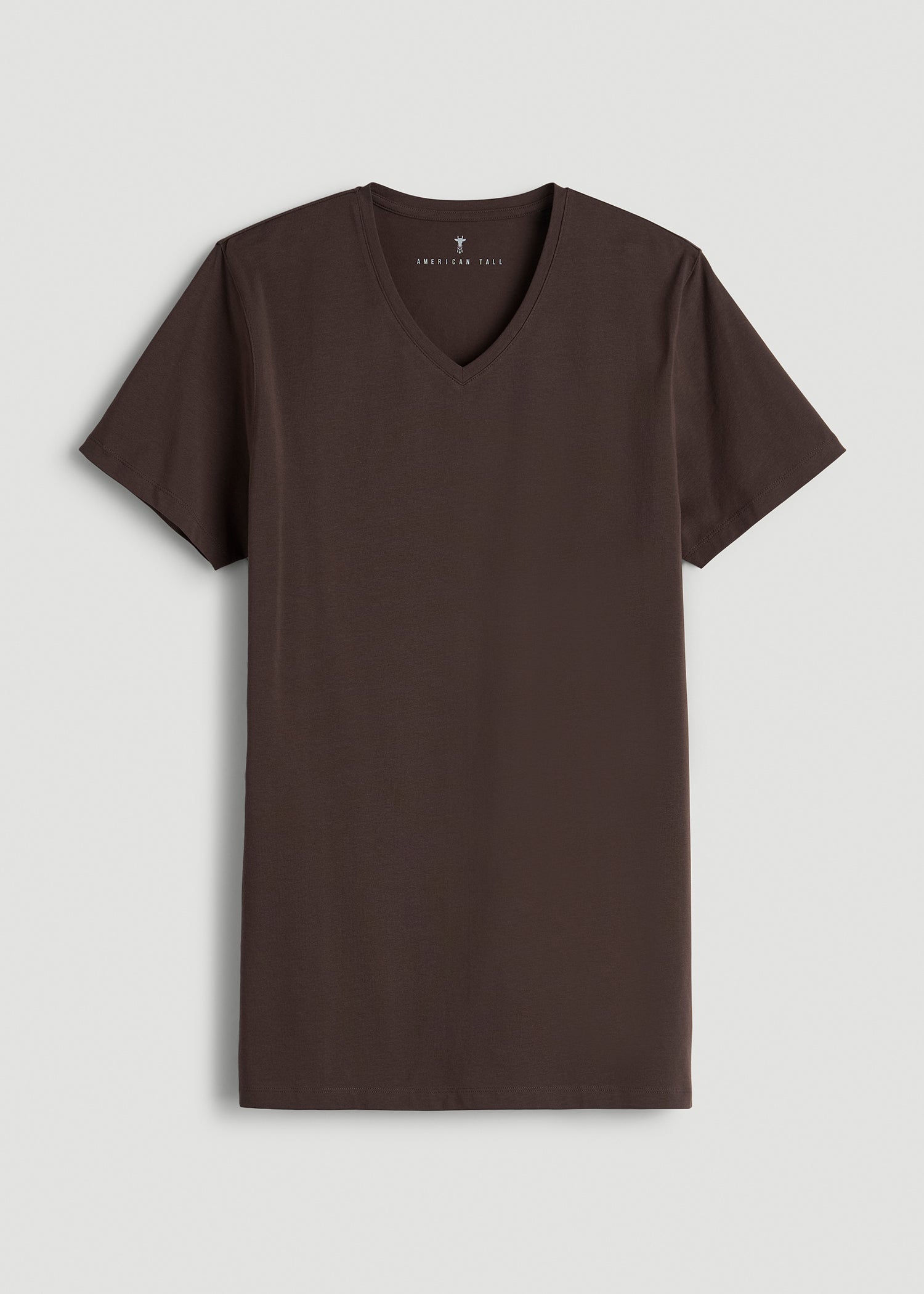 American Tall Men The Essential Modern Fit V-Neck Tee for Tall Men in Espresso