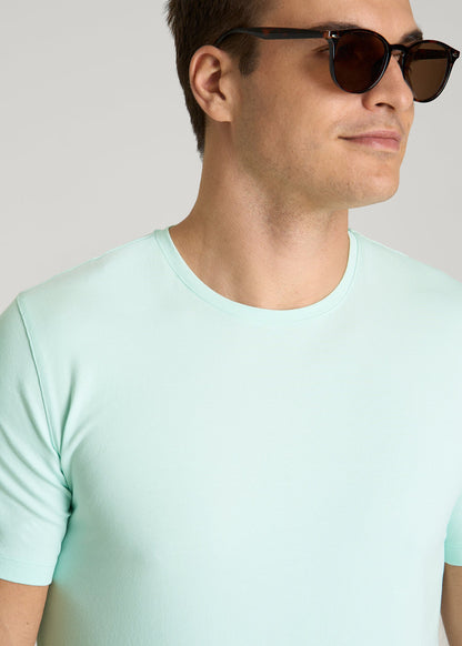 American Tall Men The Essential Slim Fit Crewneck Tee for Tall Men in Opal Blue