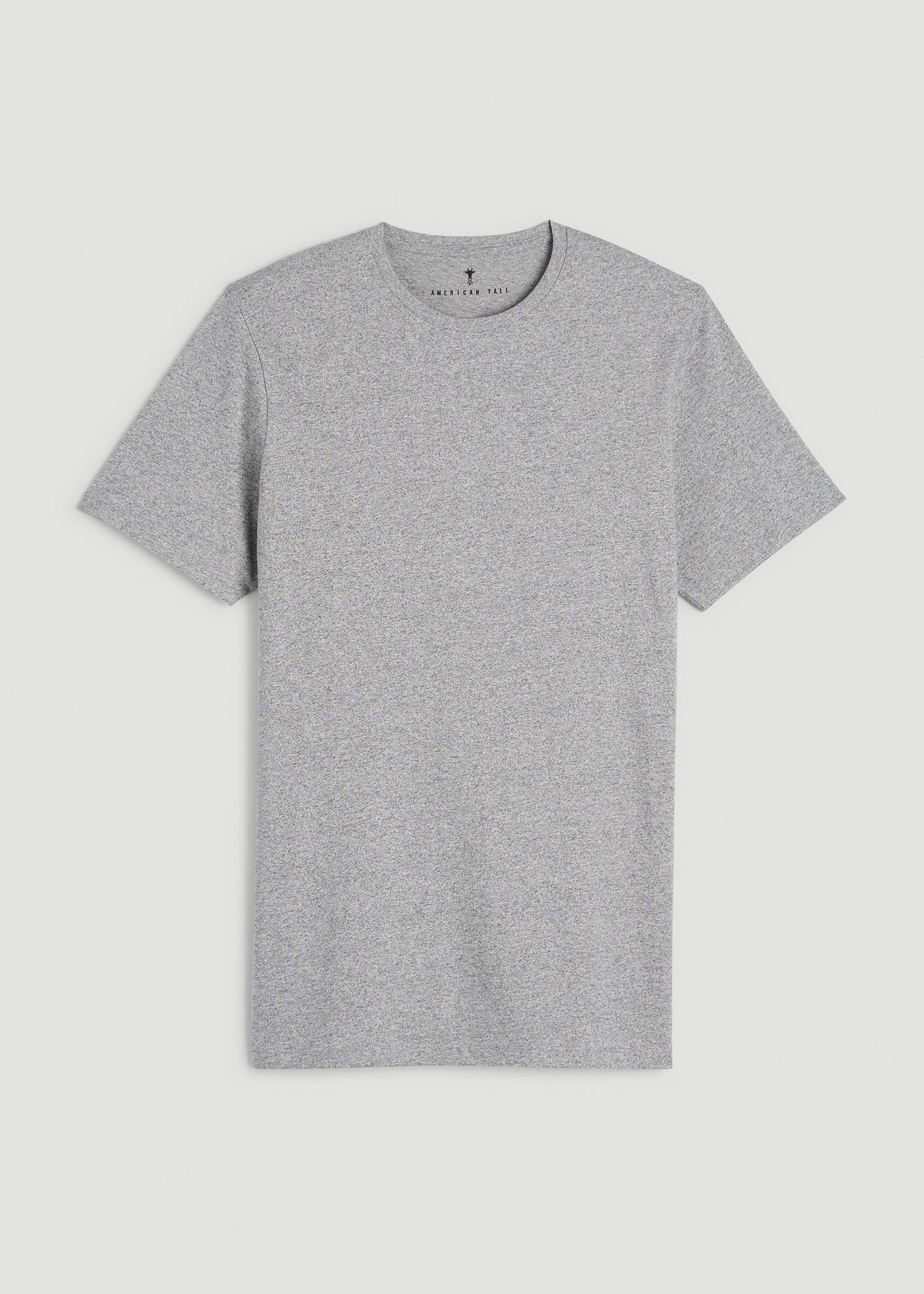 American Tall Men Core Cotton Crewneck Tee for Tall Men in Heathered Grey