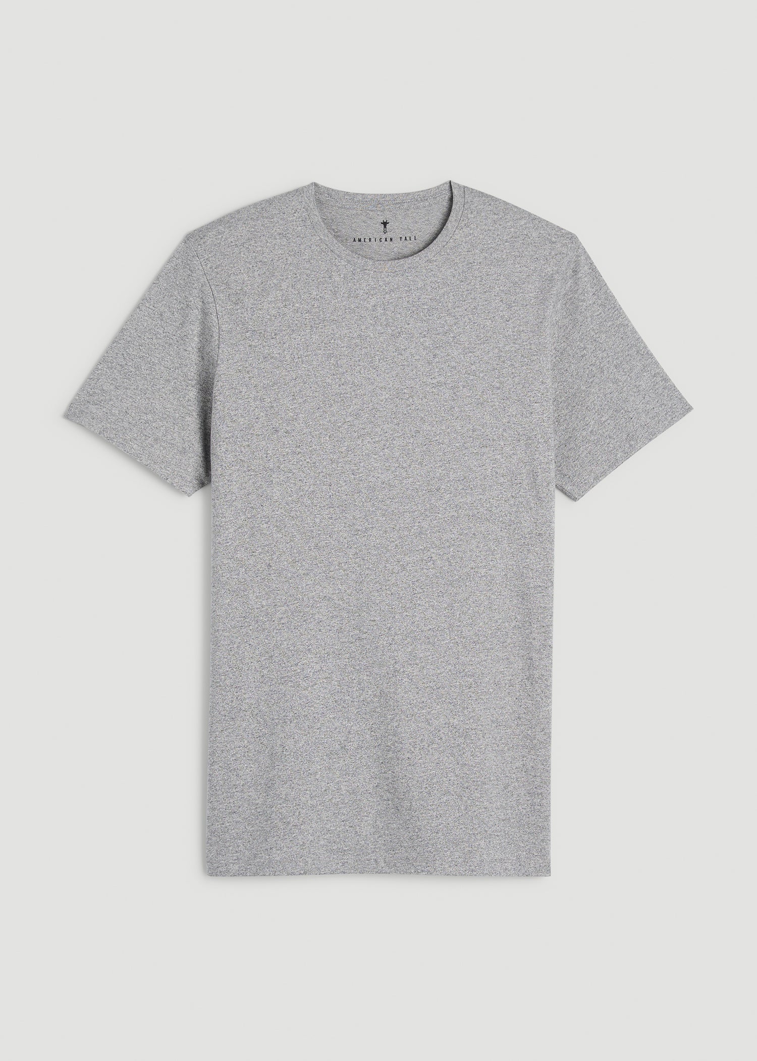 American Tall Men Core Cotton Crewneck Tee for Tall Men in Heathered Grey