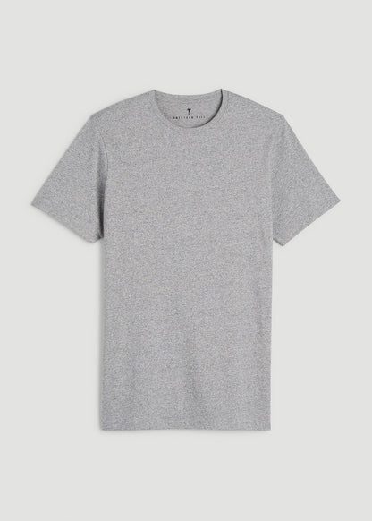 American Tall Men Core Cotton Crewneck Tee for Tall Men in Heathered Grey