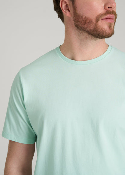 American Tall Men Core Cotton Crewneck Tee for Tall Men in Opal Blue