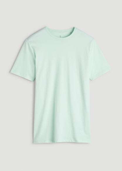 American Tall Men Core Cotton Crewneck Tee for Tall Men in Opal Blue
