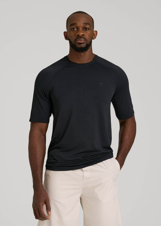 American Tall Men Vented Training Top for Tall Men in Black
