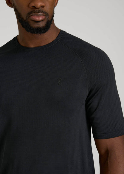 American Tall Men Vented Training Top for Tall Men in Black