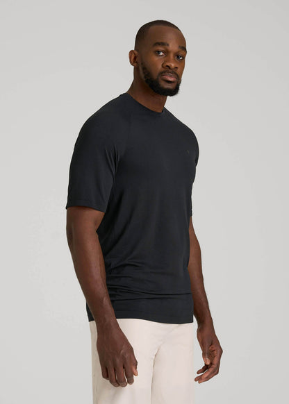 American Tall Men Vented Training Top for Tall Men in Black
