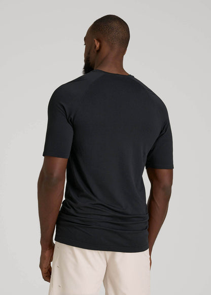 American Tall Men Vented Training Top for Tall Men in Black