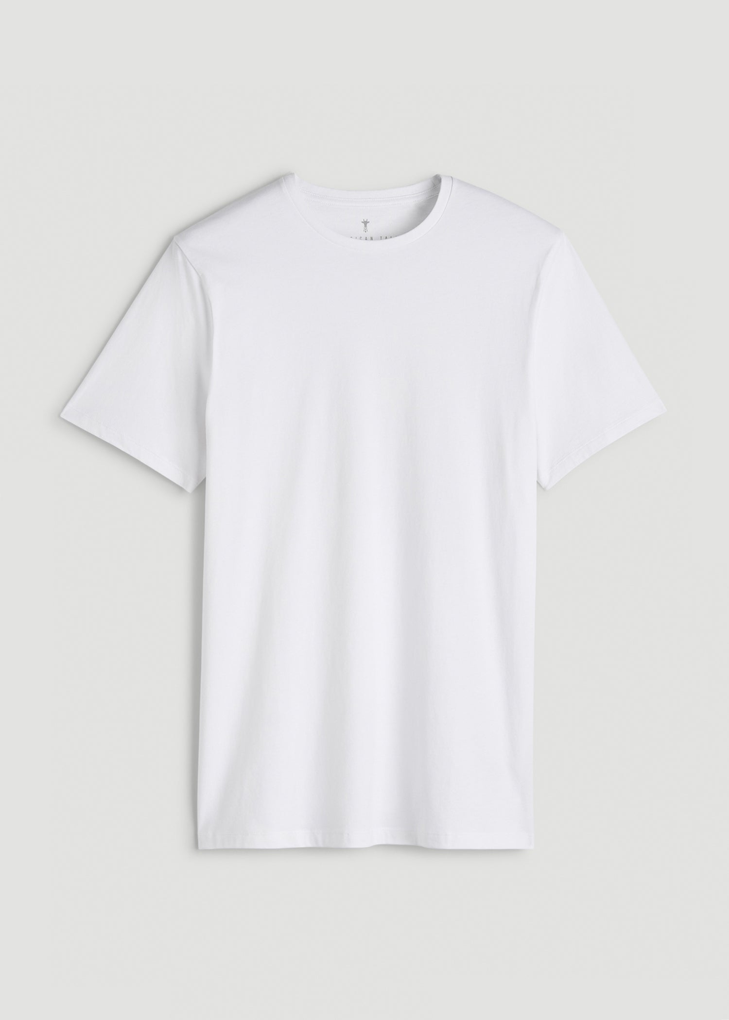 American Tall Men Core Cotton Crewneck Tee for Tall Men in White