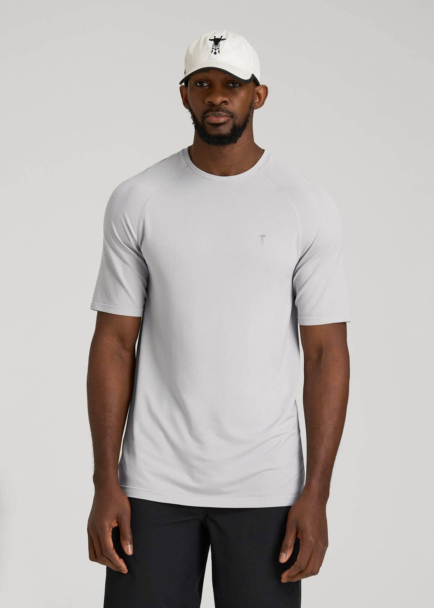 American Tall Men Vented Training Top for Tall Men in Silver Drop