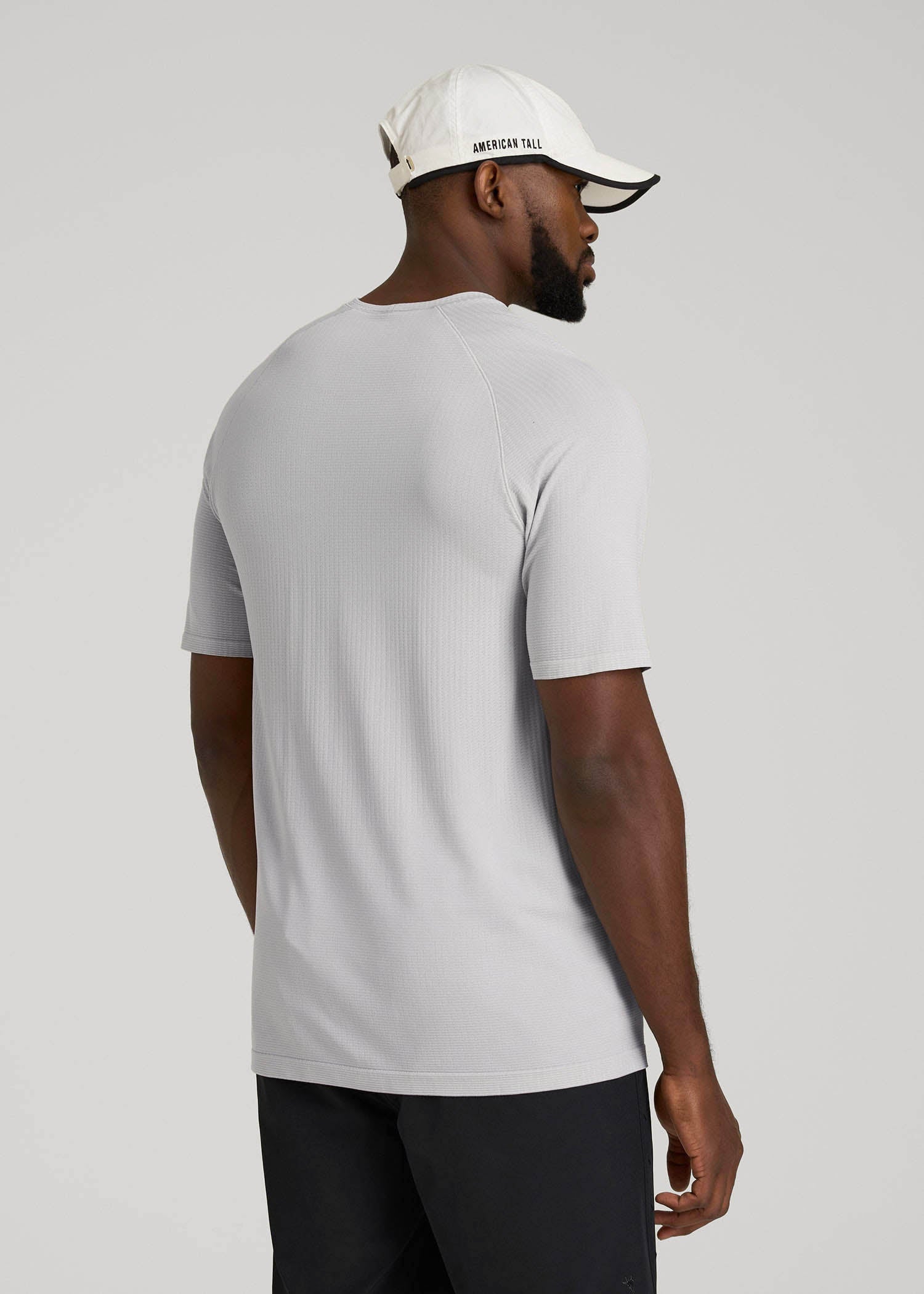 American Tall Men Vented Training Top for Tall Men in Silver Drop