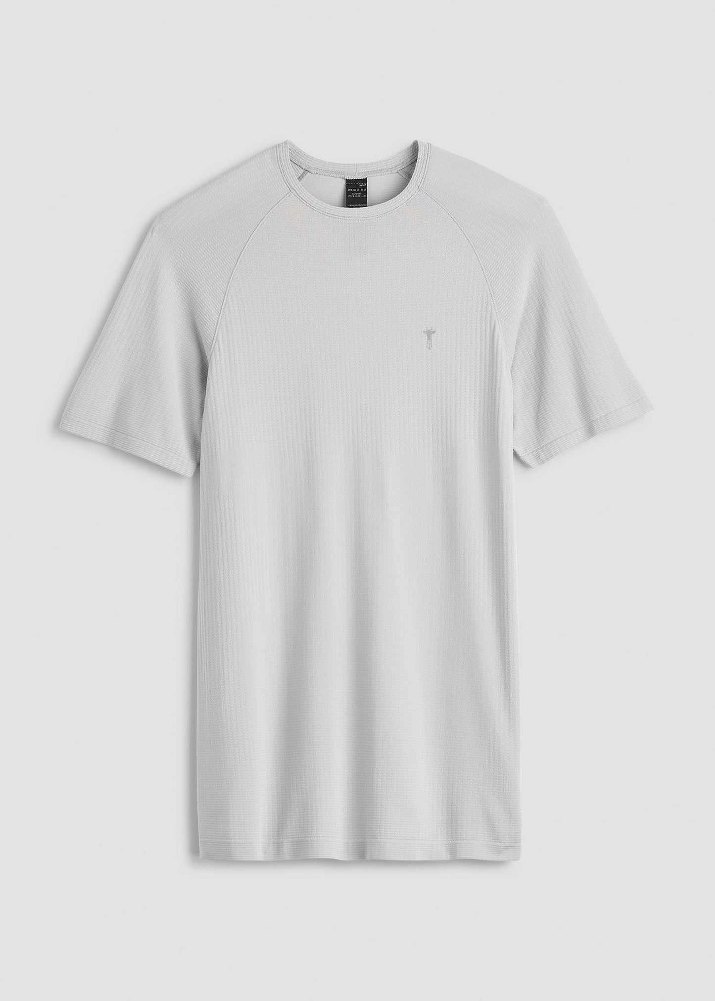 American Tall Men Vented Training Top for Tall Men in Silver Drop