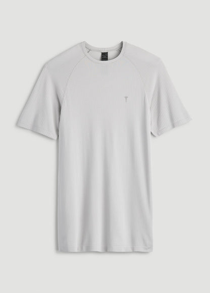 American Tall Men Vented Training Top for Tall Men in Silver Drop