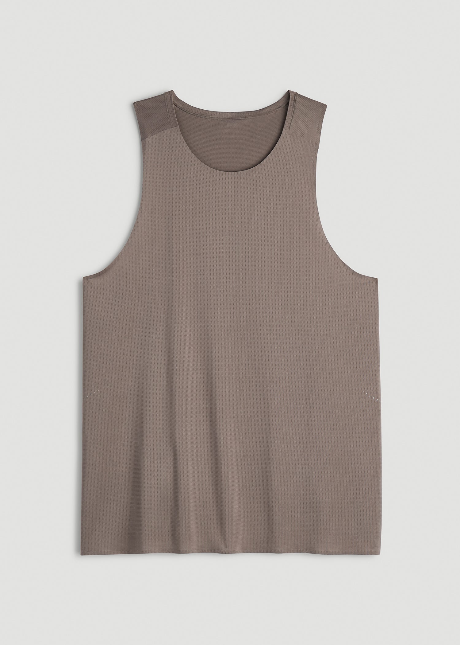 American Tall Men Perforated Training Singlet for Tall Men in Portobello