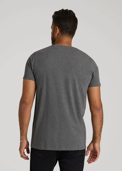 American Tall Men Logo Tee for Tall Men in Charcoal Mix