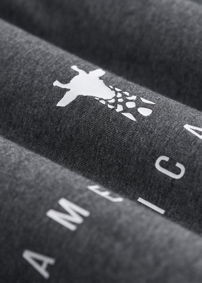American Tall Men Logo Tee for Tall Men in Charcoal Mix