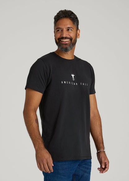 American Tall Men Logo Tee for Tall Men in Black