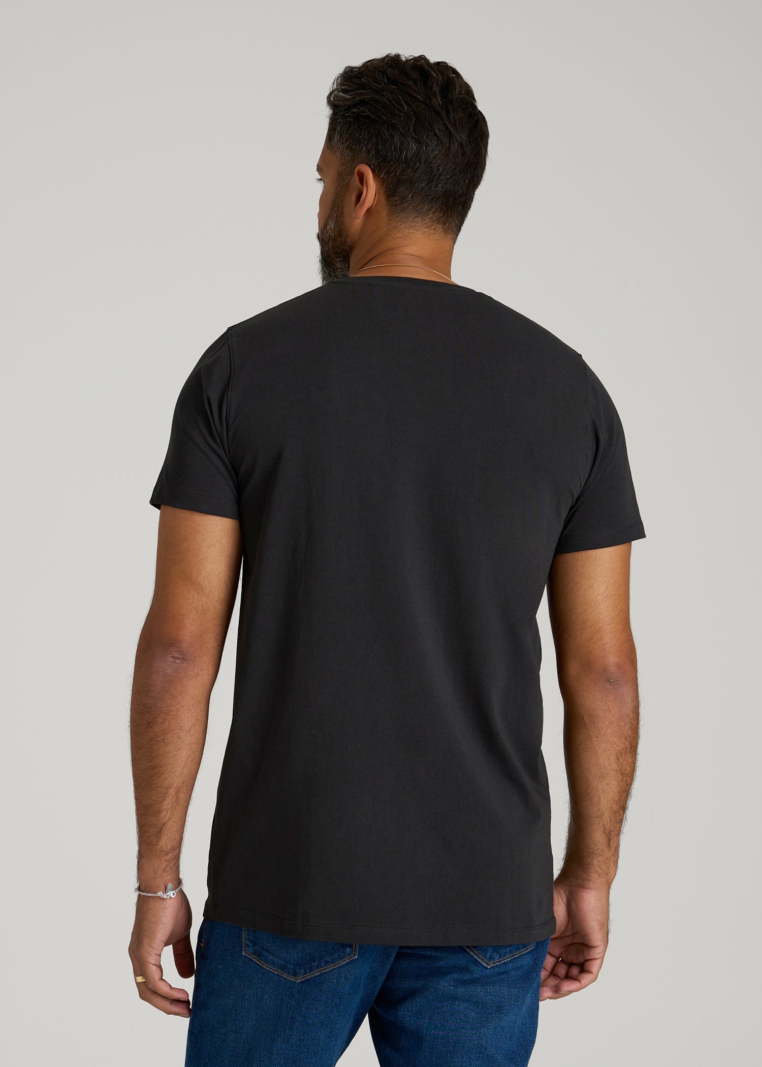American Tall Men Logo Tee for Tall Men in Black
