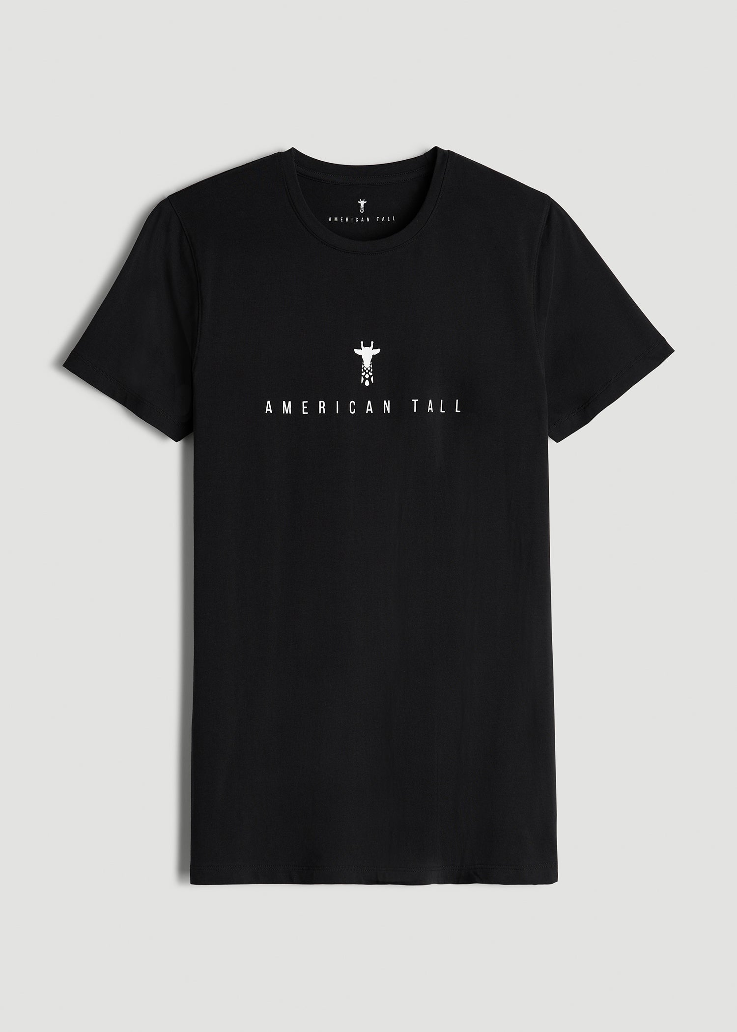 American Tall Men Logo Tee for Tall Men in Black