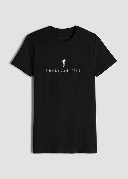 American Tall Men Logo Tee for Tall Men in Black