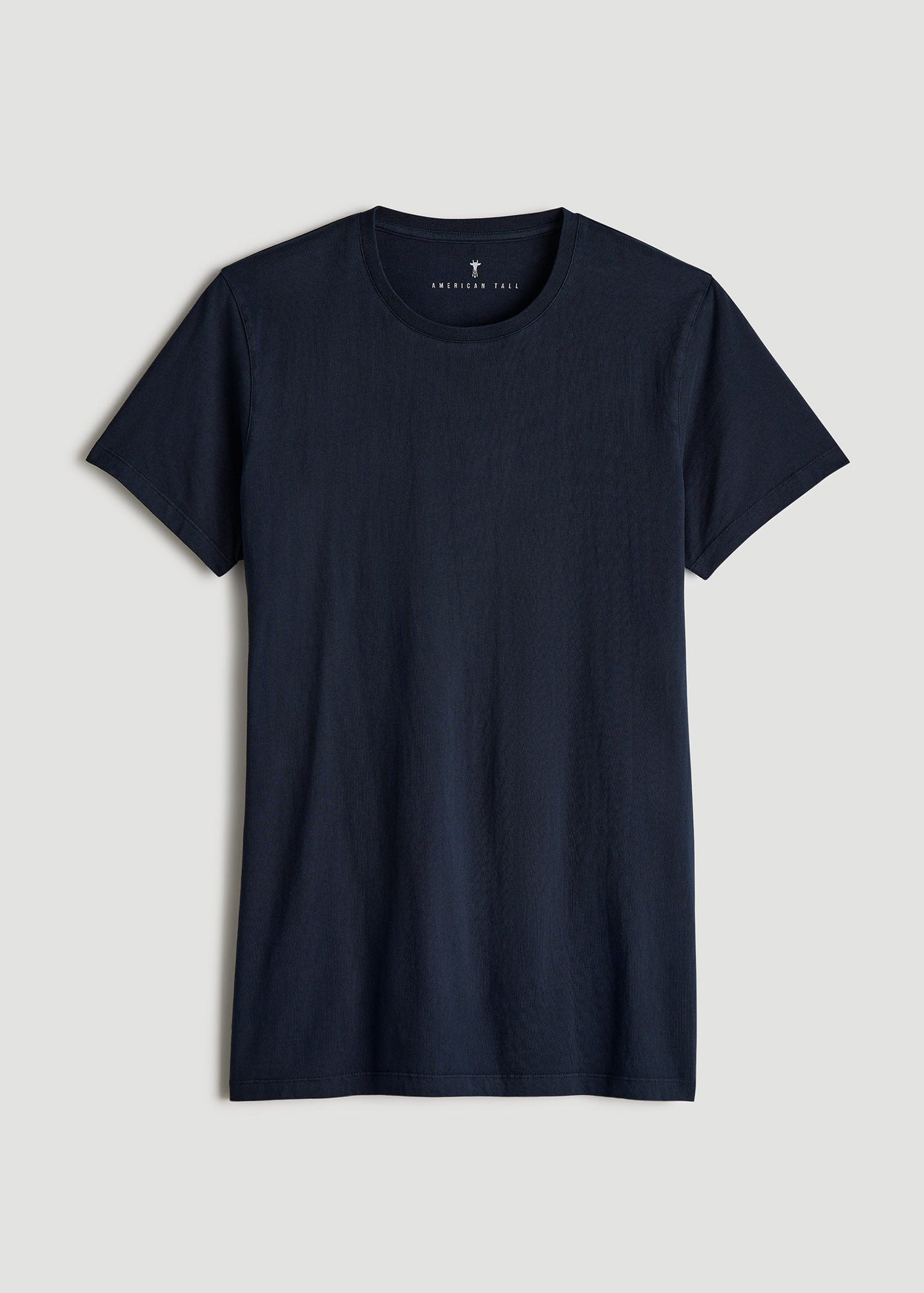 American Tall Men Modern Fit Garment Dyed Cotton T-Shirt for Tall Men in Evening Blue