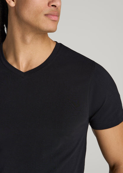 American Tall Men The Essential Modern Fit V-Neck Tee for Tall Men in Black