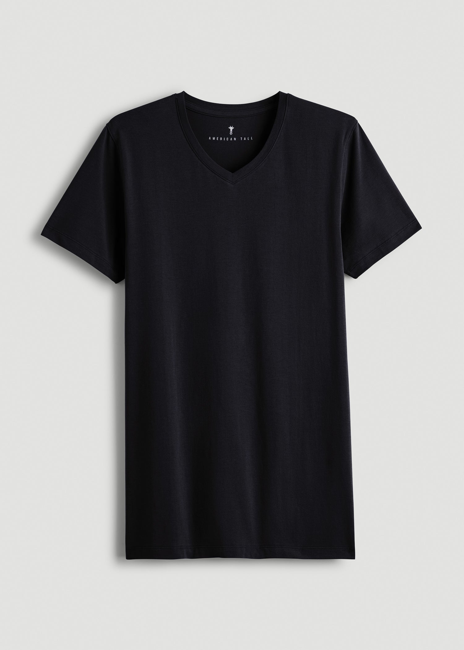 American Tall Men The Essential Modern Fit V-Neck Tee for Tall Men in Black