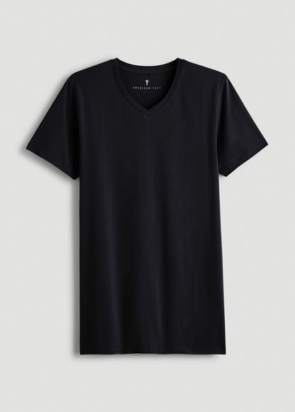 American Tall Men The Essential Modern Fit V-Neck Tee for Tall Men in Black
