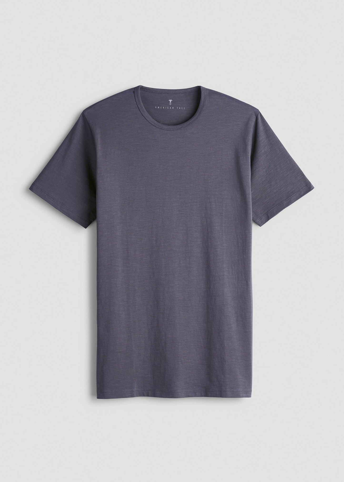 American Tall Men REGULAR-FIT Slub Tee for Tall Men in Grey Blue