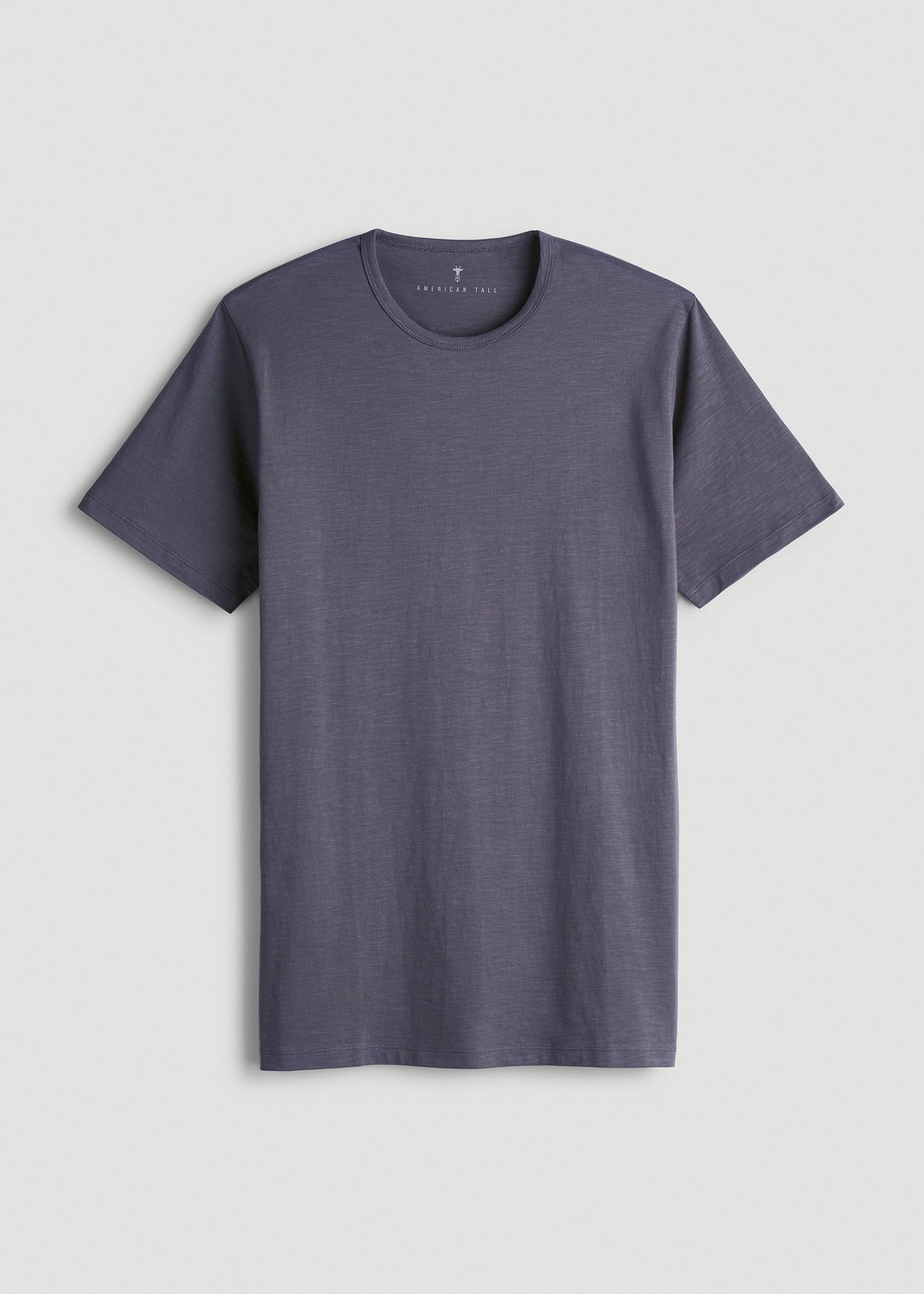 American Tall Men REGULAR-FIT Slub Tee for Tall Men in Grey Blue