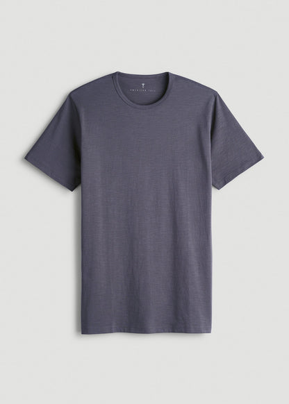 American Tall Men REGULAR-FIT Slub Tee for Tall Men in Grey Blue