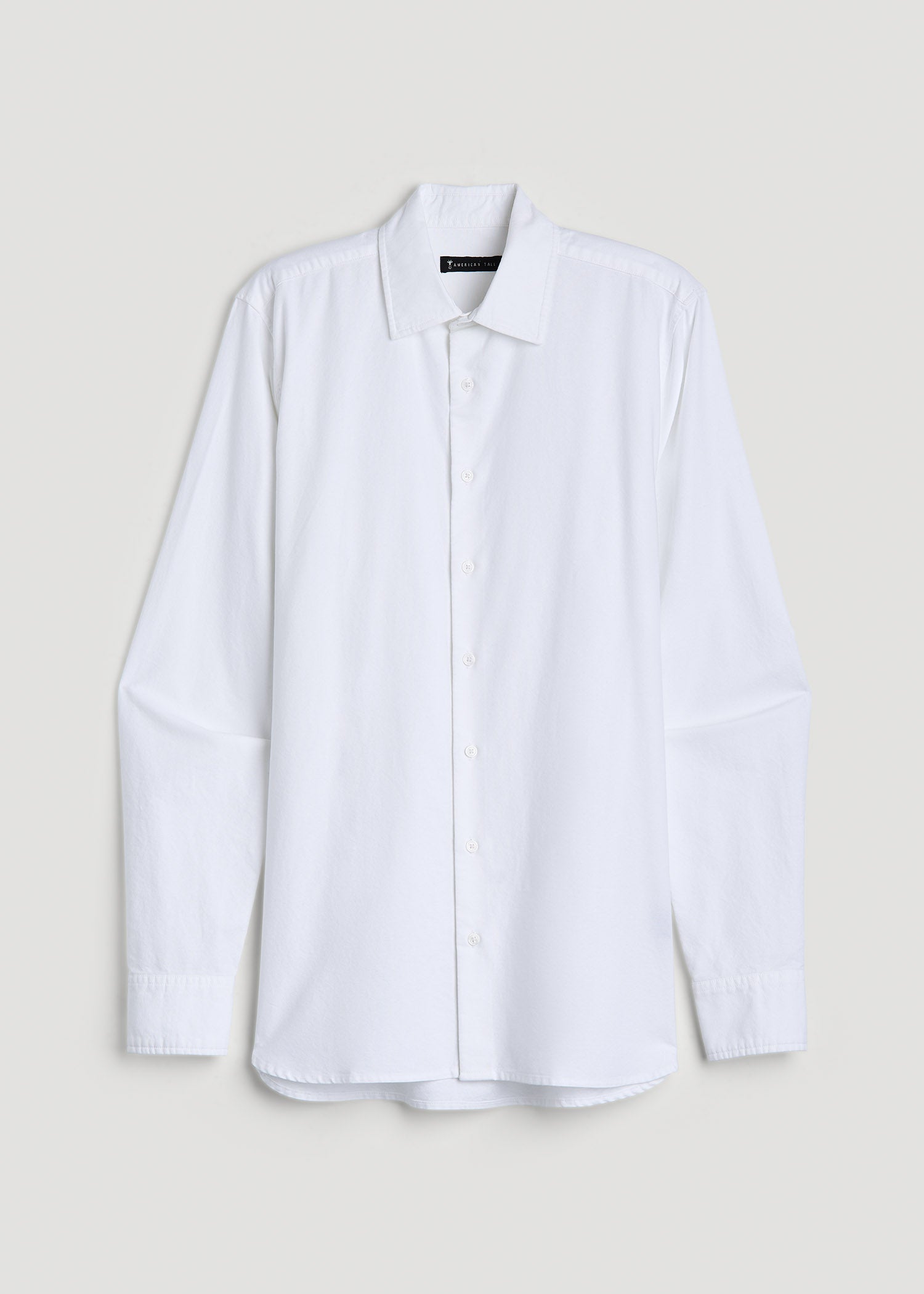 American Tall Men Pinpoint Oxford Shirt for Tall Men in White