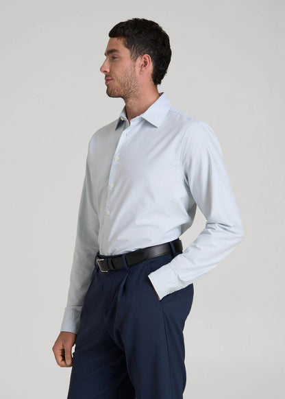 American Tall Men Pinpoint Oxford Shirt for Tall Men in Light Blue