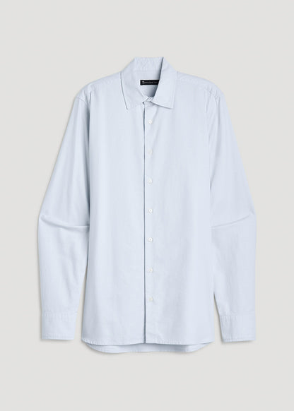 American Tall Men Pinpoint Oxford Shirt for Tall Men in Light Blue