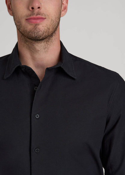 American Tall Men Pinpoint Oxford Shirt for Tall Men in Black