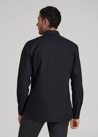 American Tall Men Pinpoint Oxford Shirt for Tall Men in Black