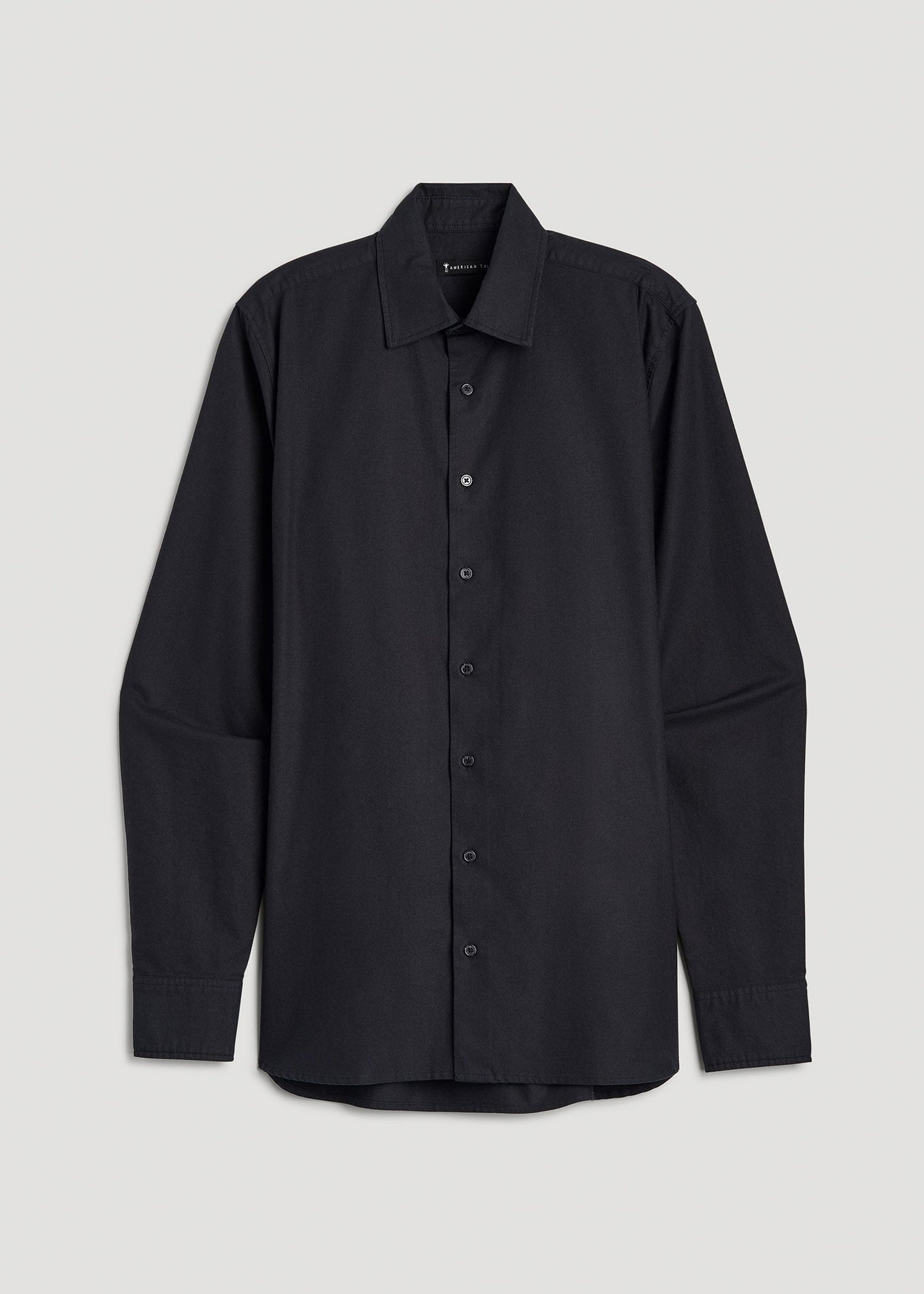 American Tall Men Pinpoint Oxford Shirt for Tall Men in Black