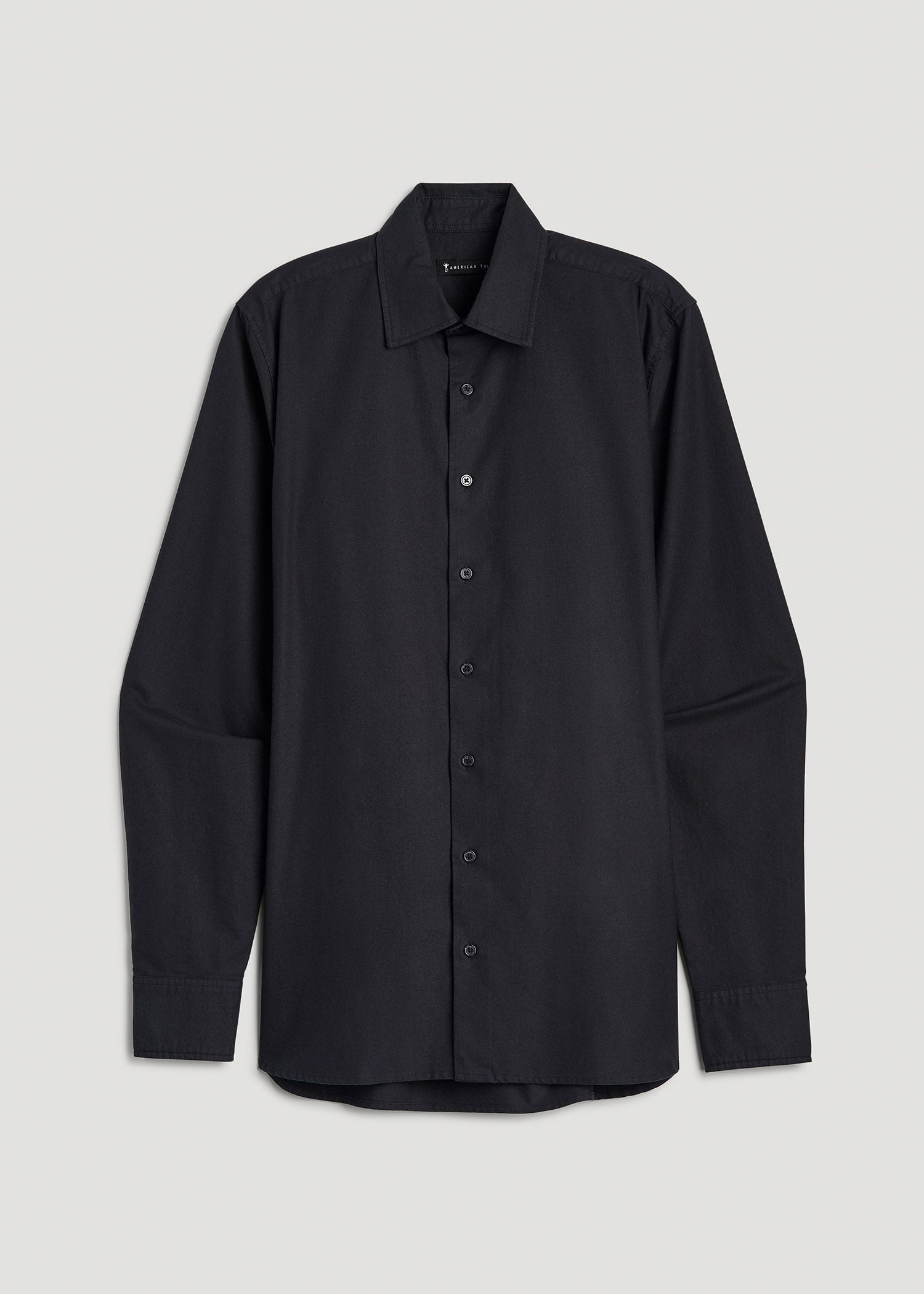 American Tall Men Pinpoint Oxford Shirt for Tall Men in Black