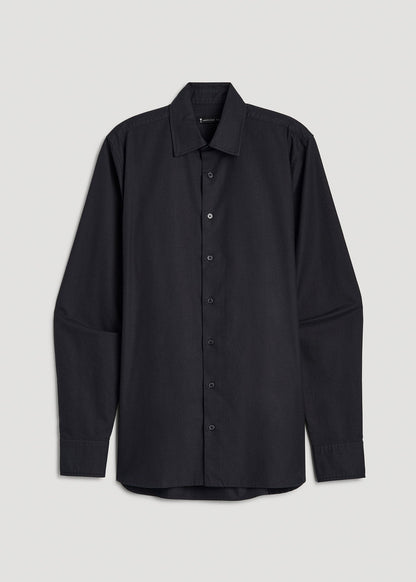 American Tall Men Pinpoint Oxford Shirt for Tall Men in Black