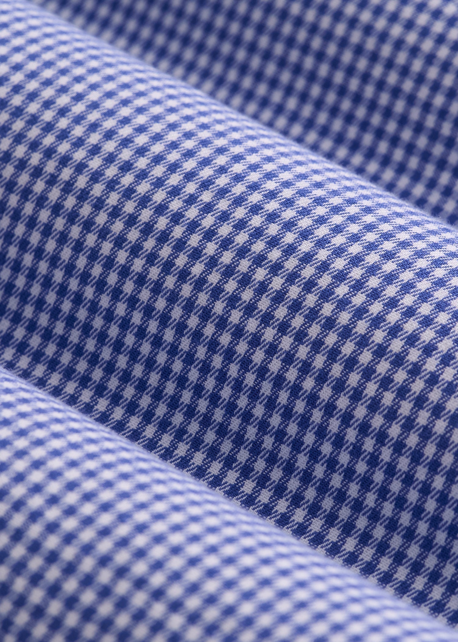 American Tall Men Oskar Easy Care Dress Shirt for Tall Men in Cobalt Mini Check
