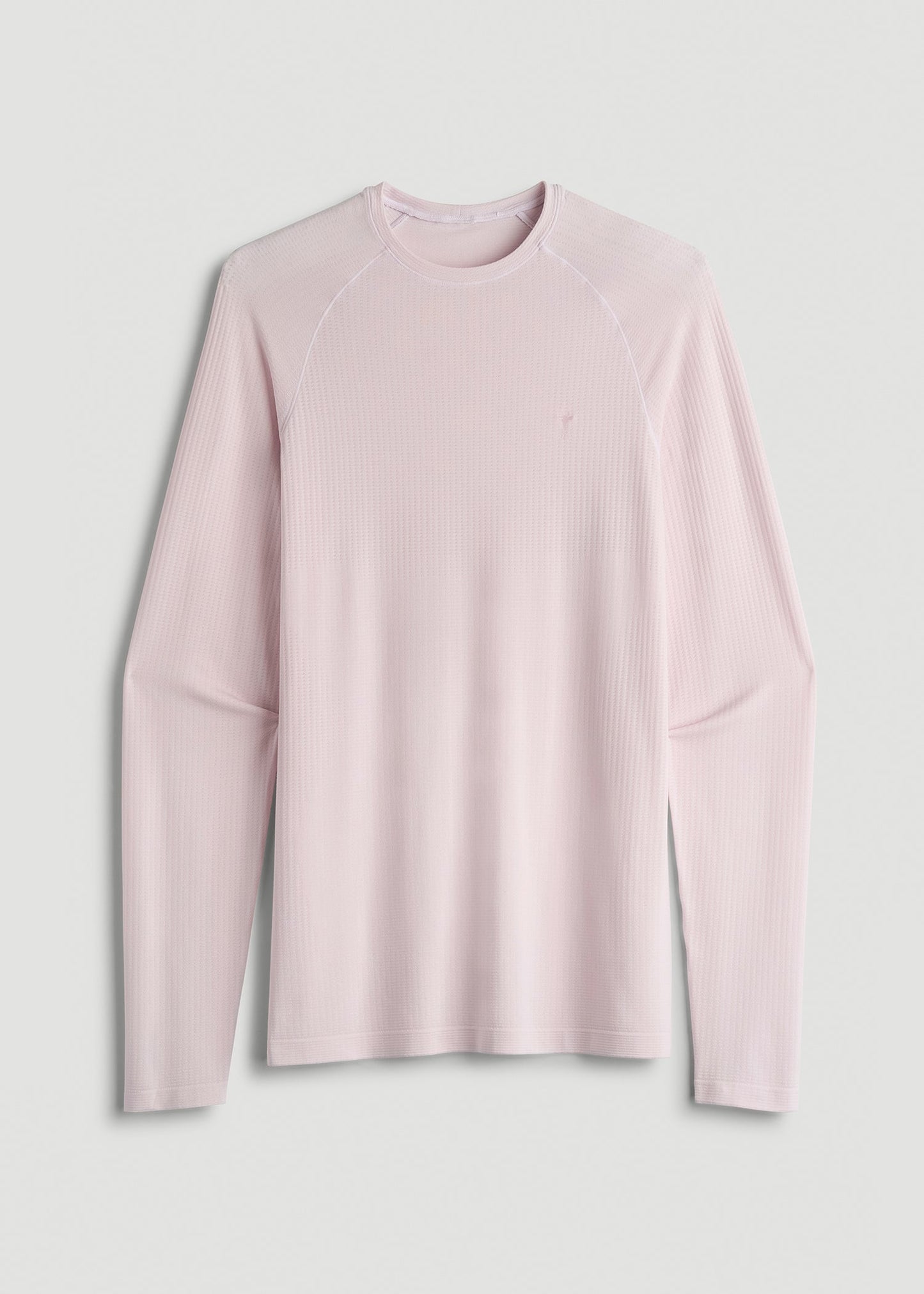 American Tall Men Long Sleeve Vented Performance Top for Tall Men in Grey Lilac