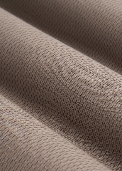 American Tall Men Double Honeycomb Thermal Long-Sleeve Henley Shirt for Tall Men in Dark Sand