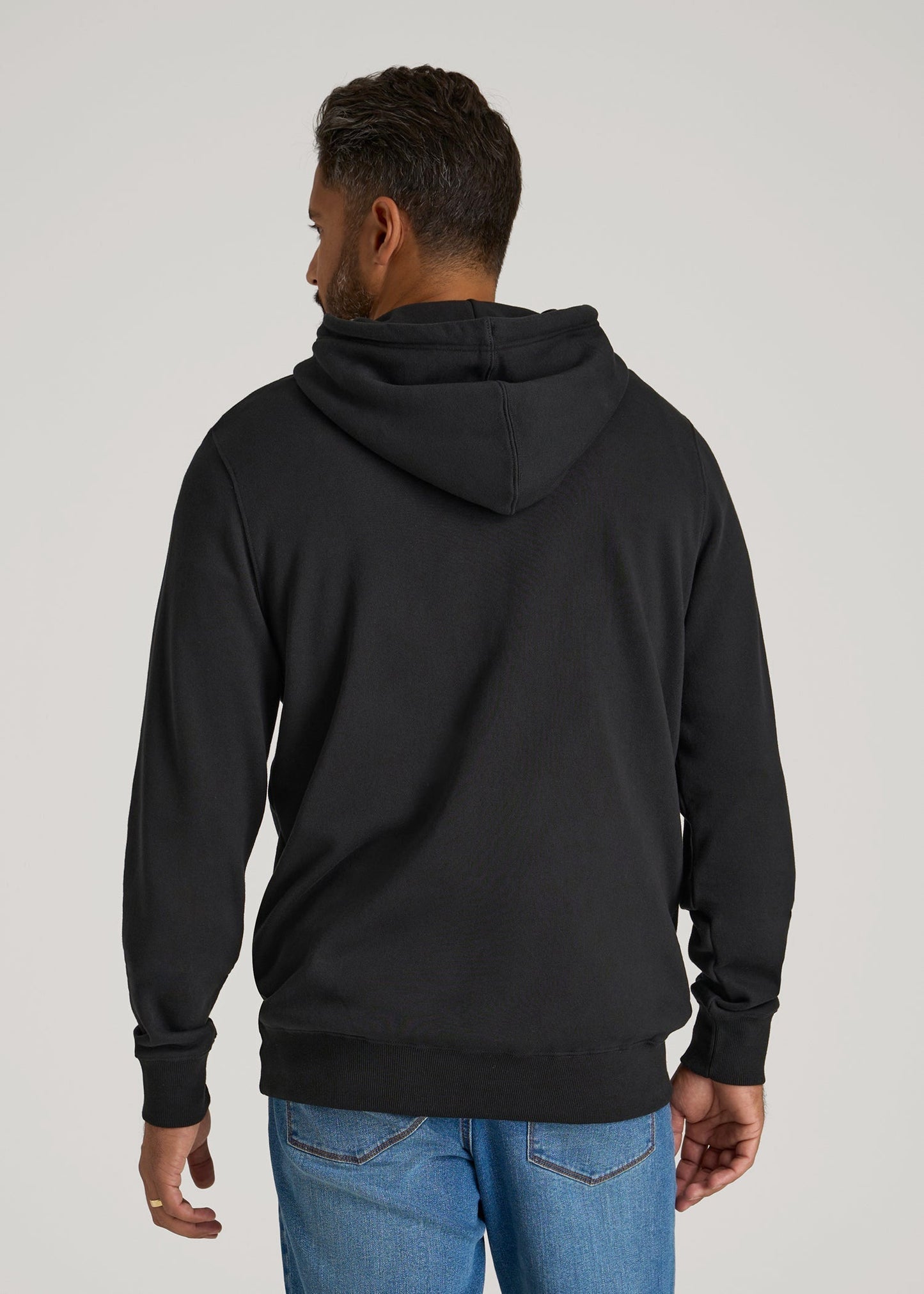 American Tall Men Logo Hoodie for Tall Men in Black