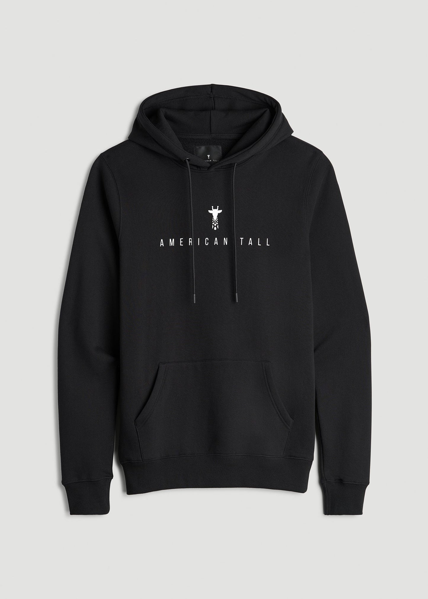 American Tall Men Logo Hoodie for Tall Men in Black