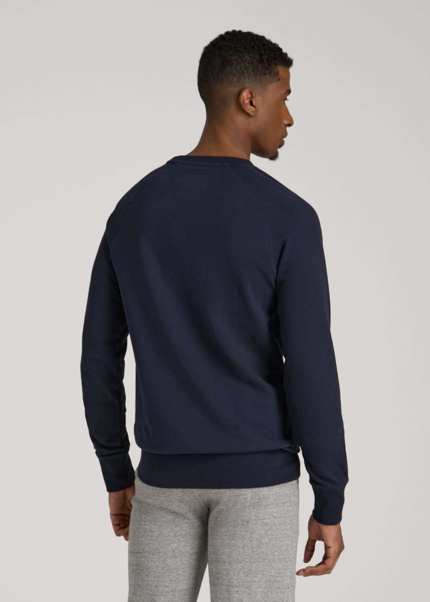 American Tall Men Wearever 2.0 French Terry Crewneck Sweatshirt for Tall Men in Evening Blue