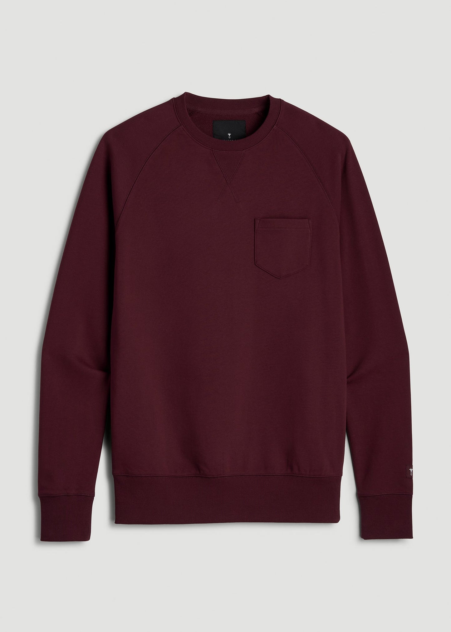 American Tall Men Wearever 2.0 French Terry Crewneck Sweatshirt for Tall Men in Tawny Port