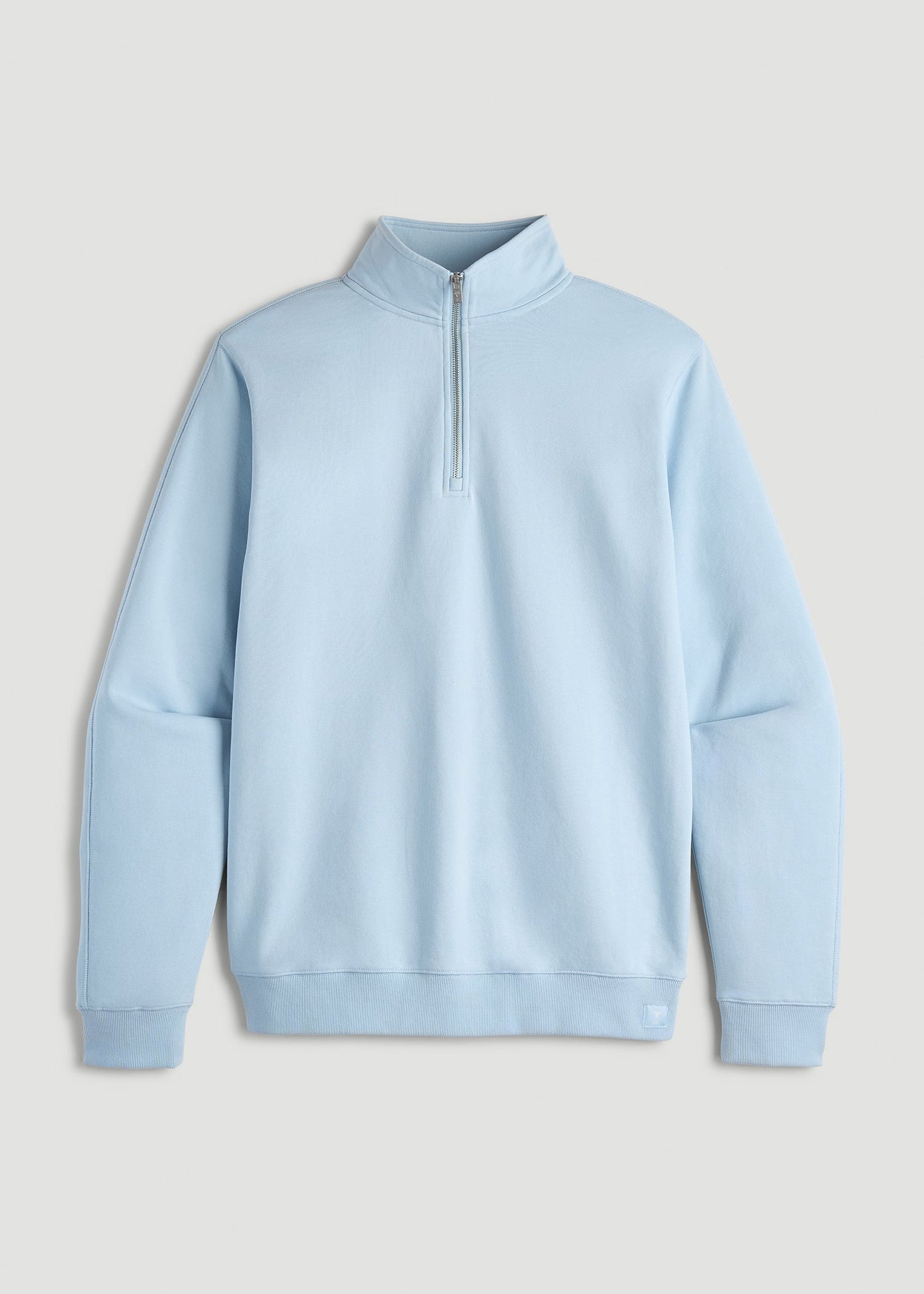 American Tall Men Wearever 2.0 French Terry Quarter-Zip Tall Men's Sweatshirt in Ice Blue