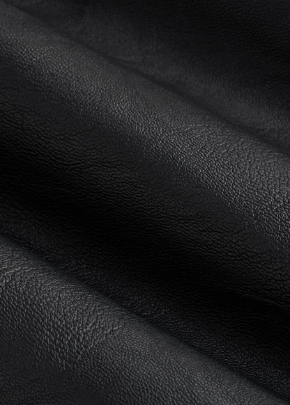 American Tall Men True Touch Leather Bomber Jacket for Tall Men in Black