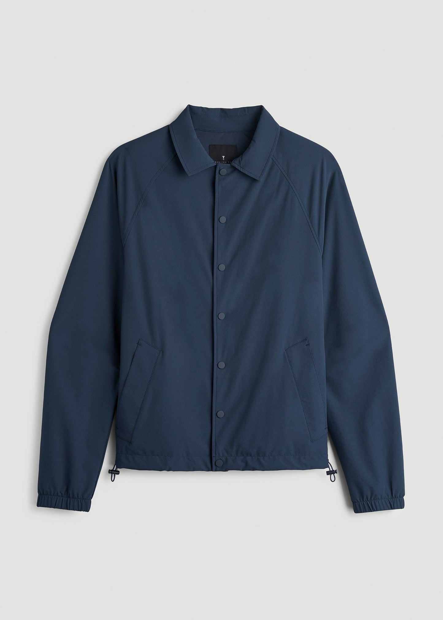 American Tall Men Flex Nylon Collared Jacket for Tall Men in Navy Blue