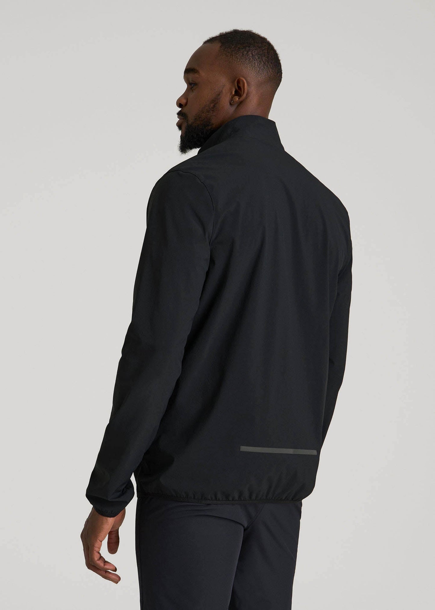 American Tall Men Softshell Jacket for Outdoor Training for Tall Men in Black