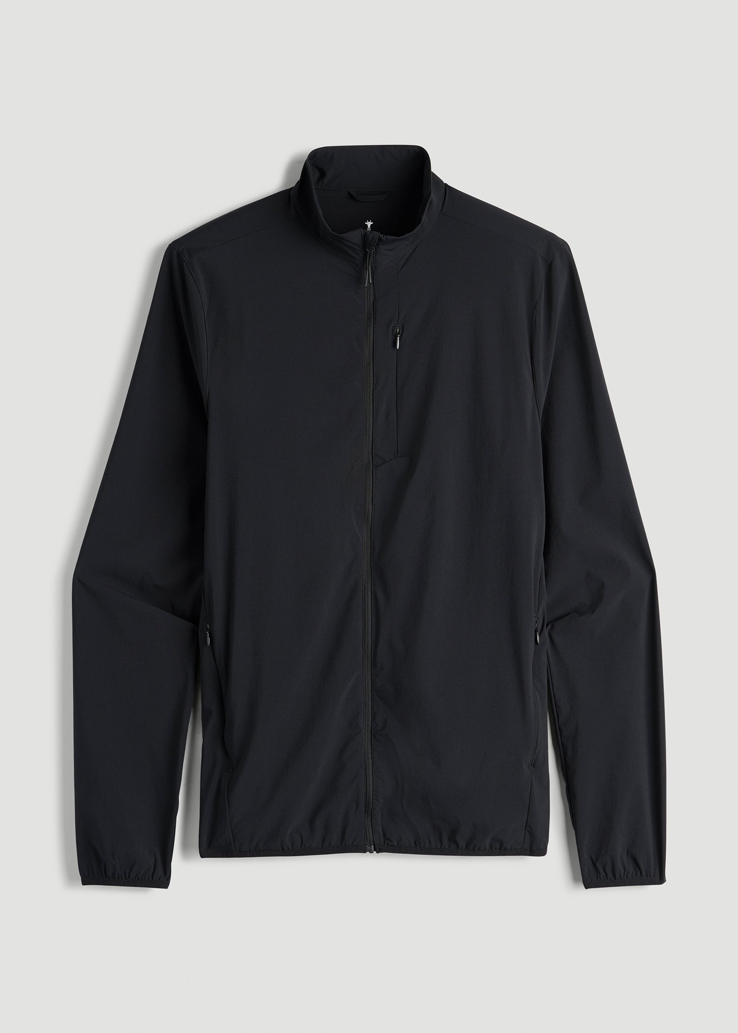 American Tall Men Softshell Jacket for Outdoor Training for Tall Men in Black